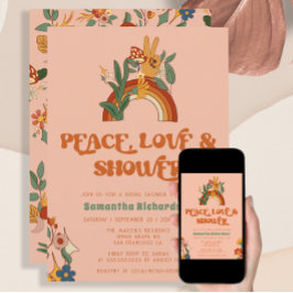 Retro Rainbow Groovy-Vrijgezellenfeest Kaart