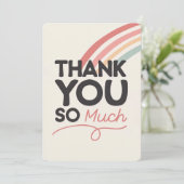 Retro Rainbow Heel veel Wenskaart Bedankkaart (Staand voorkant)