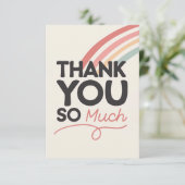 Retro Rainbow Heel veel Wenskaart Bedankkaart (Staand voorkant)