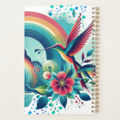 Retro Rainbow Hummingbird Weekplanner Planner (Achterkant)