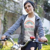 Retro Rainbow inspireren, motiveren, citaat laten  T-shirt