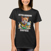 Retro Rainbow Kitten Verrassend grungestijl T-shirt (Voorkant)