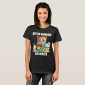 Retro Rainbow Kitten Verrassend  grungestijl T-shirt (Voorkant volledig)
