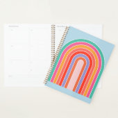 Retro Rainbow kleurig blauw Planner (Display)