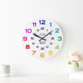 Retro Rainbow leert tijd-Kinder klaslokaal Grote Klok (Huis)