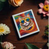 Retro Rainbow LGBTQ+ Cool Gay Cat Puzzel Legpuzzel