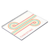 Retro Rainbow Line Art Notitieboek (Linkerzijde)