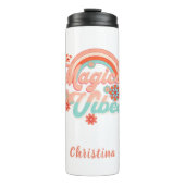 Retro Rainbow magische Vibes Thermosbeker (Voorkant)