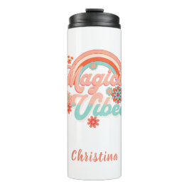 Retro Rainbow magische Vibes Thermosbeker