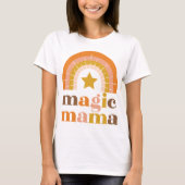 Retro Rainbow Mama boho T-shirt (Voorkant)
