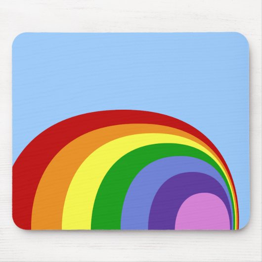 Retro Rainbow Mousepad Muismat (Voorkant)
