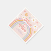 Retro Rainbow Nine is een Vibe 9th Birthday Servet (Hoek)