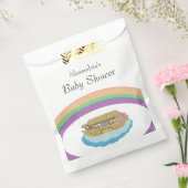 Retro Rainbow Noah's Ark Baby shower Bedankzakje (Gezegeld)