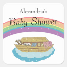 Retro Rainbow Noah's Ark Baby shower