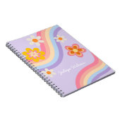 Retro Rainbow paarse Notitieboek (Rechterzijde)