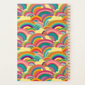 Retro Rainbow patroon Gepersonaliseerde naam Planner (Achterkant)