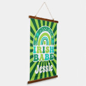 Retro Rainbow Persoonlijke naam St. Patrick's Day Hangend Wandkleed (Gebogen)
