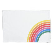 Retro Rainbow Pillow Hoesje Kussensloop (Voorkant-Links)