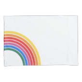 Retro Rainbow Pillow Hoesje Kussensloop (Voorkant-Rechts)