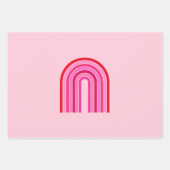 Retro Rainbow Preppy roze en rode Arch Inpakpapier Vel (Voorkant 3)