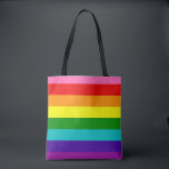 Retro Rainbow Pride Tote Bag<br><div class="desc">Retro-geïnspireerde regenboogstrepen geïnspireerd op het originele ontwerp van de Pride-vlag van Gilbert Baker,  inclusief roze en turquoise.</div>