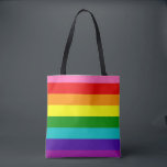 Retro Rainbow Pride Tote Bag<br><div class="desc">Retro-geïnspireerde regenboogstrepen geïnspireerd op het originele ontwerp van de Pride-vlag van Gilbert Baker,  inclusief roze en turquoise.</div>
