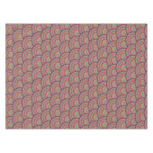 Retro Rainbow Psychedelic Circles Pattern Tafelkleed (Voorkant (Horizontaal))