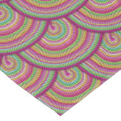 Retro Rainbow Psychedelic Circles Pattern Tafelkleed (Gekanteld)