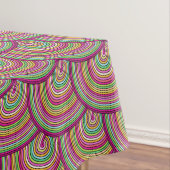 Retro Rainbow Psychedelic Circles Pattern Tafelkleed (Voorbeeld)