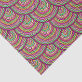Retro Rainbow Psychedelic Circles Pattern Tissuepapier (Detail)