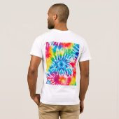 *~* Retro Rainbow Psychodelic Hipster Tie Dye T-shirt (Achterkant volledig)