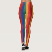 Retro Rainbow Regenbogen Regenbogenfarben Leggings (Achterkant)