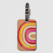 Retro Rainbow schattige waterverf Bagagelabel (Voorkant (verticaal))
