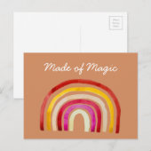 Retro Rainbow schattige waterverf Briefkaart (Voorkant / Achterkant)