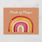 Retro Rainbow schattige waterverf Briefkaart (Voorkant)