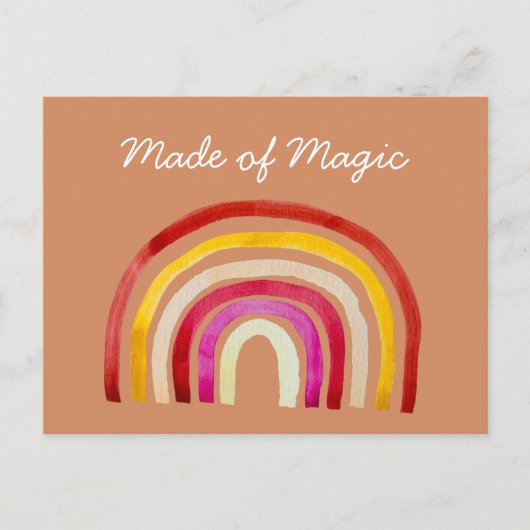 Retro Rainbow schattige waterverf Briefkaart (Voorkant)