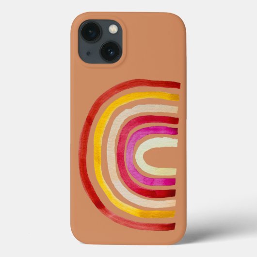 Retro Rainbow schattige waterverf Case-Mate iPhone Case (Achterkant)