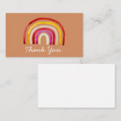 Retro Rainbow schattige waterverf Notitiekaartje (Voorkant / Achterkant)