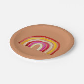 Retro Rainbow schattige waterverf Papieren Bordje (Gekanteld)
