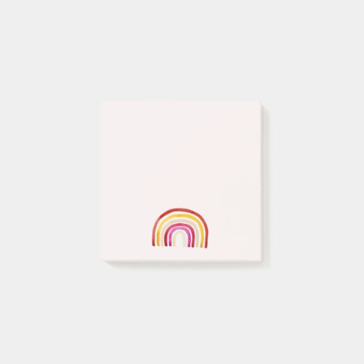 Retro Rainbow schattige waterverf Post-it® Notes (Voorkant)