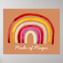 Retro Rainbow schattige waterverf