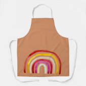 Retro Rainbow schattige waterverf Schort (Voorkant)