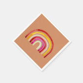 Retro Rainbow schattige waterverf Servet (Hoek)