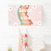 Retro Rainbow Seven is een Vibe Daisy 7TH Spandoek (Insitu)