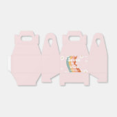 Retro Rainbow Seven is een Vibe Daisy 7th Verjaard Bedankdoosjes (Uitgevouwen)