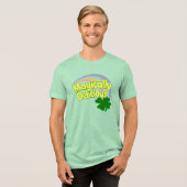 Retro Rainbow Shamrock Tri-Blend Shirt (Voorkant volledig)