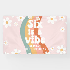 Retro Rainbow Six is een Vibe Daisy 6de Spandoek