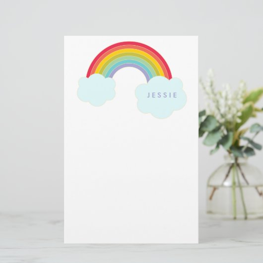 Retro Rainbow - Speciaal ontwerp voor kinderen Briefpapier (Staand voorkant)