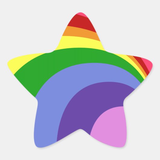 Retro Rainbow Star Stickers (Voorkant)