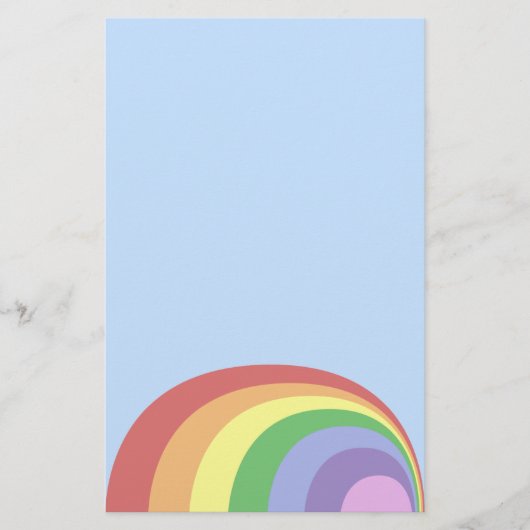 Retro Rainbow Stationery Briefpapier (Voorkant)